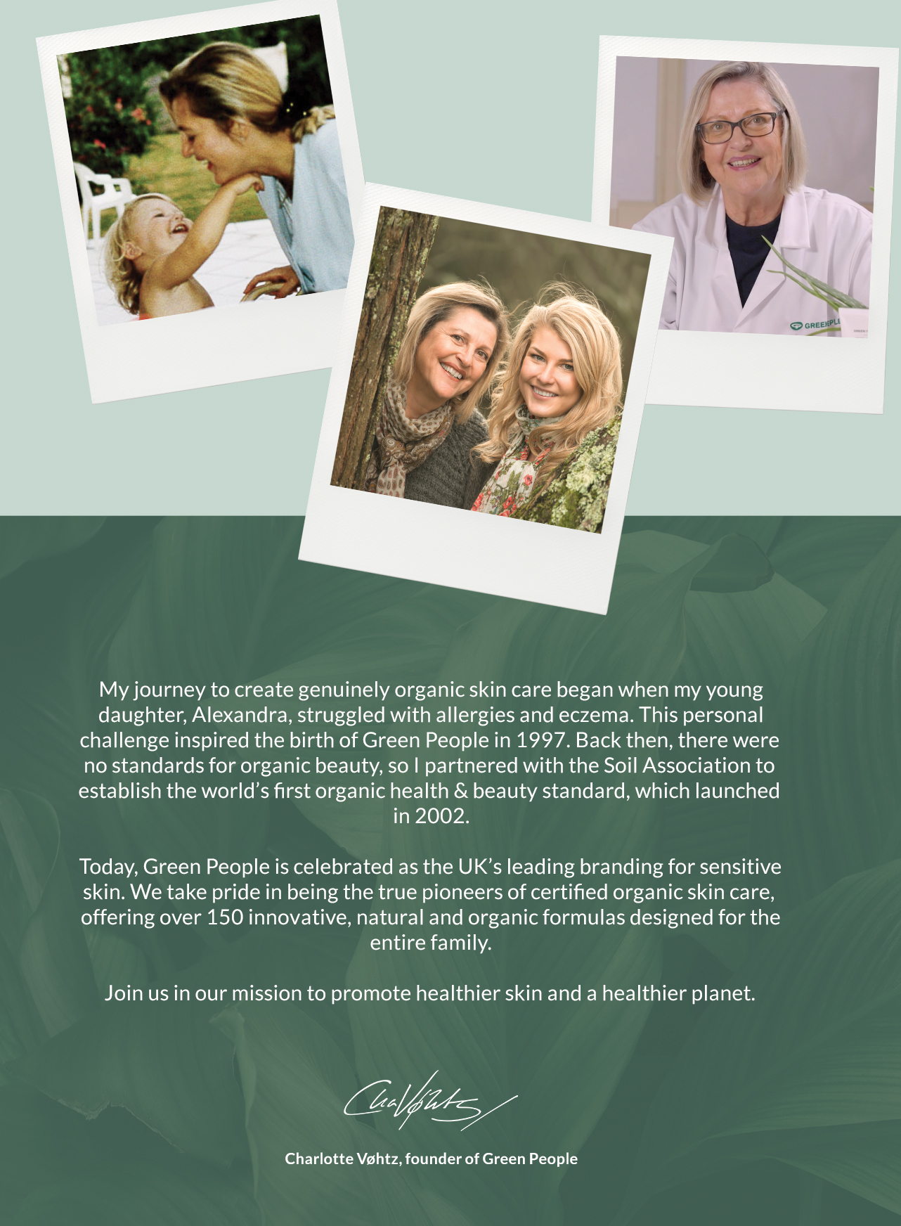 Our story — Charlotte Vøhtz, founder of Green People